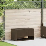 Cutie de perne de exterior maro 100x55x55,5 cm Poly Rattan GartenMobel Dekor