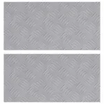 Trepte Dreptunghiular 2 pcs Argintiu 50 x 25 cm Aluminiu GartenMobel Dekor
