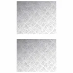 Trepte Dreptunghiular 2 pcs Argintiu 60 x 50 cm Aluminiu GartenMobel Dekor