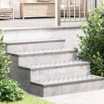 Trepte Dreptunghiular 4 pcs Argintiu 90 x 30 cm Aluminiu GartenMobel Dekor