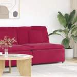 Modul central canapea modulară cu perne, roșu vin, 100 cm GartenMobel Dekor