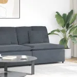Modul central canapea modulară cu perne gri închis 100 cm GartenMobel Dekor