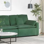 Modul modular de capăt pentru cotieră canapea cu perne verde închis 100 cm GartenMobel Dekor
