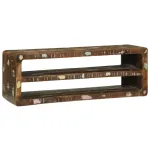 Cabinet TV Multicolour 100 x 32 x 36 cm Lemn masiv recuperat GartenMobel Dekor
