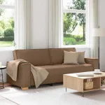 Canapea cu 3 locuri, maro, 180 cm, material textil GartenMobel Dekor