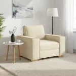 Canapea fotoliu crem 100x78x84 cm material textil GartenMobel Dekor
