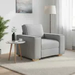 Canapea fotoliu gri nor, 100x78x84 cm, material textil GartenMobel Dekor