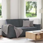 Canapea cu 2 locuri, gri închis, 180x78x84 cm, catifea GartenMobel Dekor