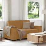Canapea cu 2 locuri, maro, 160x78x84 cm, catifea GartenMobel Dekor