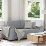 Canapea cu 2 locuri, țesătură gri deschis, 180x77x82 cm GartenMobel Dekor