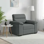 Canapea Scaun Gri Inchis 100x81x84 cm Tesatura GartenMobel Dekor