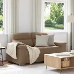 Canapea cu 2 locuri Cappuccino, 160x81x84 cm, piele ecologică GartenMobel Dekor