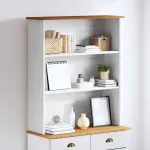 Hutch ASKIM 91 x 30 x 104 cm Lemn masiv de pin GartenMobel Dekor