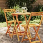 Masă de Grădină natural 60 x 60 x 72 cm Lemn Solid de Acacia GartenMobel Dekor