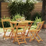 Set bistro 5 pcs Ulei Natural Lemn Solid de Acacia GartenMobel Dekor