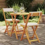 Set de masă pentru grădină cu pernă 3 pcs Ulei Natural GartenMobel Dekor