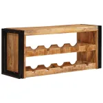 Raft pentru vin 100 x 45 x 33 cm Lemn de Mango Solid și Şlefuit GartenMobel Dekor