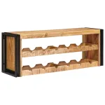 Raft pentru vin 100 x 45 x 33 cm Lemn de Mango Solid și Şlefuit GartenMobel Dekor
