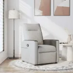 Scaun extensibil din stofă gri nor GartenMobel Dekor