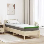 Suport pentru saltea Alb și Verde 80 x 200 cm Material jacquard GartenMobel Dekor