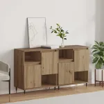 Bufeturi 2 pcs stejar artizanal GartenMobel Dekor