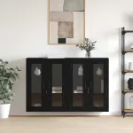 Mobilier cu Montaj pe Perete 2 pcs Stejar negru GartenMobel Dekor