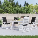 Set de perne pentru scaun cu spătar înalt 4 pcs Melanj negru GartenMobel Dekor