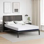 Saltea Alb și albastru 140 x 200 cm Material Jacquard GartenMobel Dekor