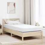 Saltea Alb și albastru 90 x 190 cm Material Jacquard GartenMobel Dekor