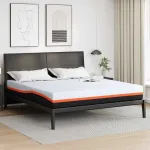 Saltea Alb și gri 180 x 200 cm Material Jacquard GartenMobel Dekor