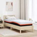 Saltea Alb și gri 80 x 200 cm Material Jacquard GartenMobel Dekor