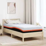 Saltea Alb și gri 90 x 200 cm Material Jacquard GartenMobel Dekor