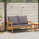 Bancă de grădină cu pernă Ulei Natural Lemn Solid de Acacia GartenMobel Dekor