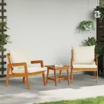 Set bistro cu pernă 3 pcs Maro Lemn Solid de Acacia GartenMobel Dekor