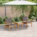 Scaun pentru Grădină 2 pcs Antracit Lemn Solid de Acacia GartenMobel Dekor