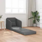 Pat canapea Gri închis 65 x 80 x 83 cm țesătură GartenMobel Dekor