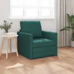 Pat canapea Verde închis 74 x 77 x 81 cm țesătură GartenMobel Dekor
