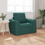 Pat canapea Verde închis 98 x 71 x 83 cm țesătură GartenMobel Dekor