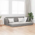 Canapea extensibilă de podea Gri deschis 213 x 70 x 77 cm GartenMobel Dekor