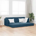 Canapea extensibilă de podea albastru 213 x 70 x 77 cm Catifea GartenMobel Dekor