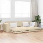 Pat canapea Crem 245 x 78 x 77 cm țesătură GartenMobel Dekor