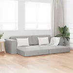 Pat canapea Gri nori 245 x 78 x 77 cm țesătură GartenMobel Dekor