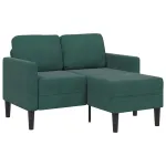 Canapea cu 2 locuri cu șezlong în formă de L verde închis 125cm GartenMobel Dekor