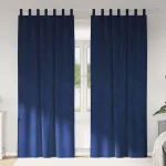 Perdele opace 2 pcs Albastru închis 140 x 225 cm Catifea GartenMobel Dekor