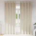 Perdele opace 2 pcs Crem 140 x 225 cm Catifea GartenMobel Dekor
