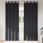 Perdele opace 2 pcs Gri închis 140 x 260 cm Catifea GartenMobel Dekor