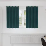 Perdele opace 2 pcs Verde închis 140 x 140 cm Catifea GartenMobel Dekor