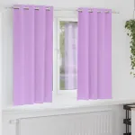 Perdele Opaque cu Inel 2 pcs Violet 175 x 140 cm Poliester GartenMobel Dekor