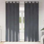 Perdele opace 2 pcs Gri deschis 140 x 225 cm Catifea GartenMobel Dekor