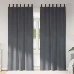 Perdele opace 2 pcs Gri deschis 140 x 225 cm Catifea GartenMobel Dekor